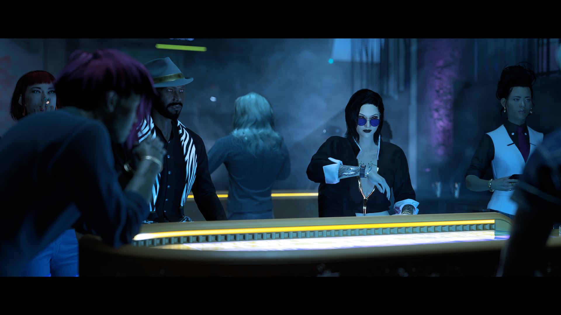 Street life in Night City